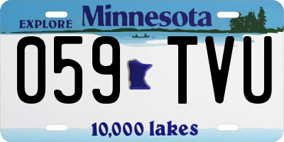 MN license plate 059TVU