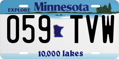 MN license plate 059TVW