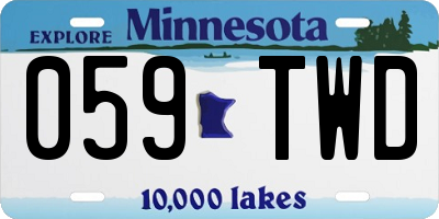 MN license plate 059TWD