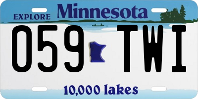 MN license plate 059TWI