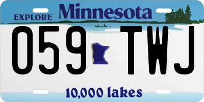 MN license plate 059TWJ