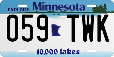 MN license plate 059TWK