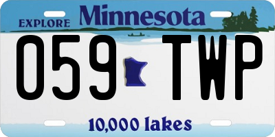 MN license plate 059TWP
