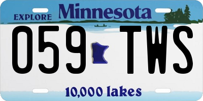 MN license plate 059TWS