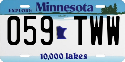 MN license plate 059TWW