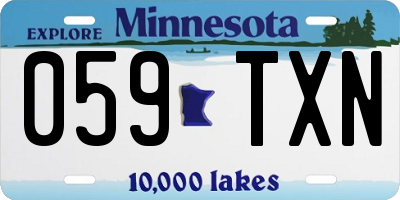 MN license plate 059TXN