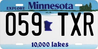 MN license plate 059TXR