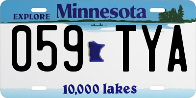 MN license plate 059TYA
