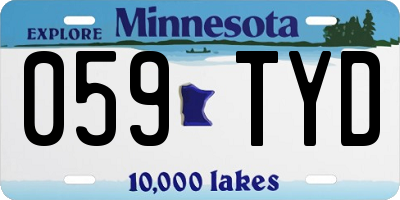 MN license plate 059TYD