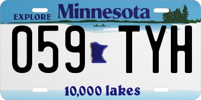 MN license plate 059TYH