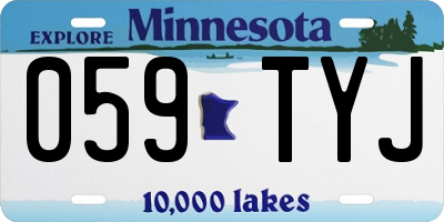 MN license plate 059TYJ