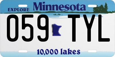 MN license plate 059TYL