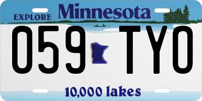 MN license plate 059TYO