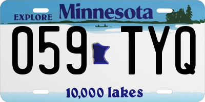 MN license plate 059TYQ