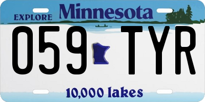 MN license plate 059TYR