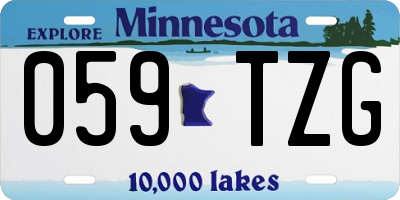 MN license plate 059TZG