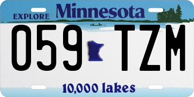 MN license plate 059TZM