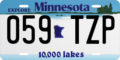 MN license plate 059TZP