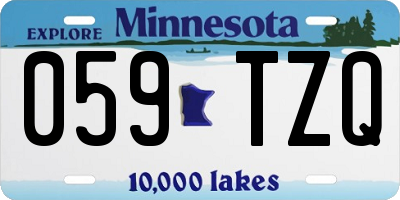 MN license plate 059TZQ