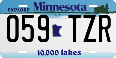 MN license plate 059TZR