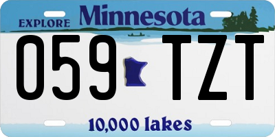 MN license plate 059TZT