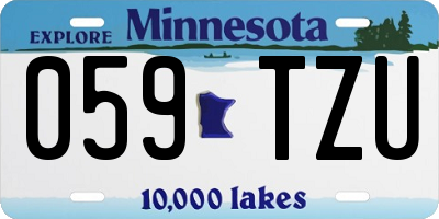 MN license plate 059TZU