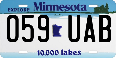 MN license plate 059UAB