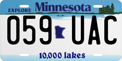 MN license plate 059UAC
