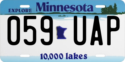 MN license plate 059UAP