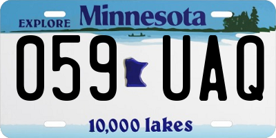 MN license plate 059UAQ