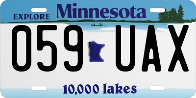 MN license plate 059UAX