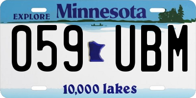 MN license plate 059UBM