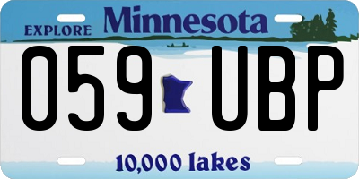 MN license plate 059UBP