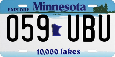MN license plate 059UBU