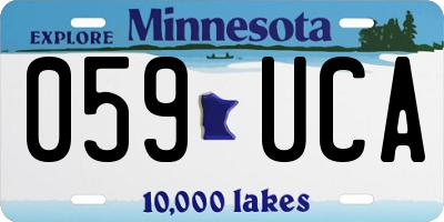 MN license plate 059UCA