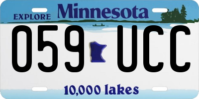 MN license plate 059UCC