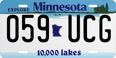 MN license plate 059UCG