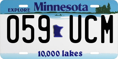 MN license plate 059UCM