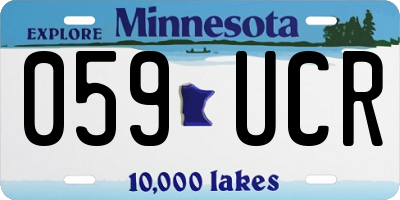 MN license plate 059UCR