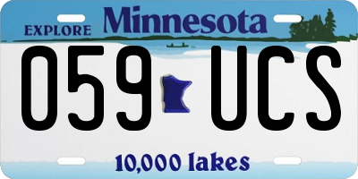 MN license plate 059UCS