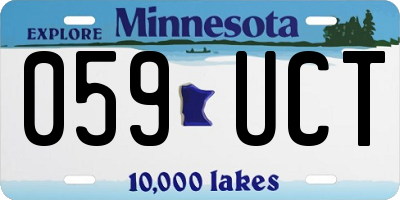 MN license plate 059UCT