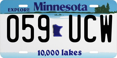 MN license plate 059UCW