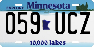MN license plate 059UCZ