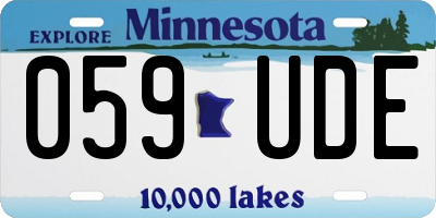 MN license plate 059UDE
