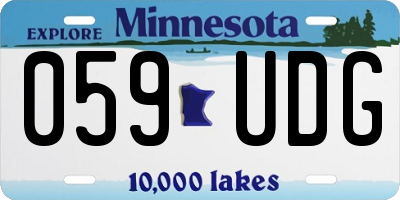 MN license plate 059UDG