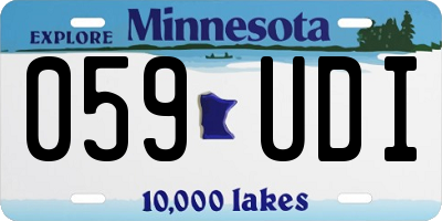 MN license plate 059UDI