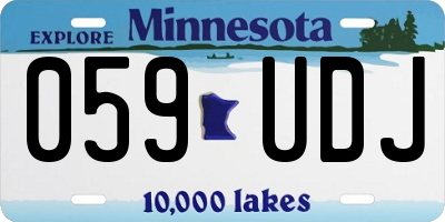 MN license plate 059UDJ