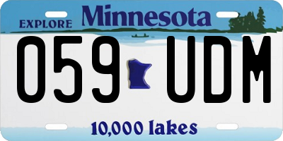 MN license plate 059UDM