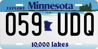 MN license plate 059UDQ