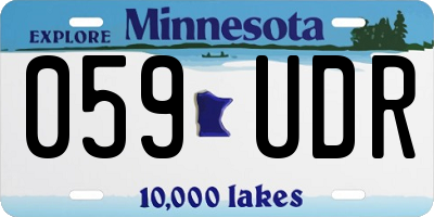 MN license plate 059UDR